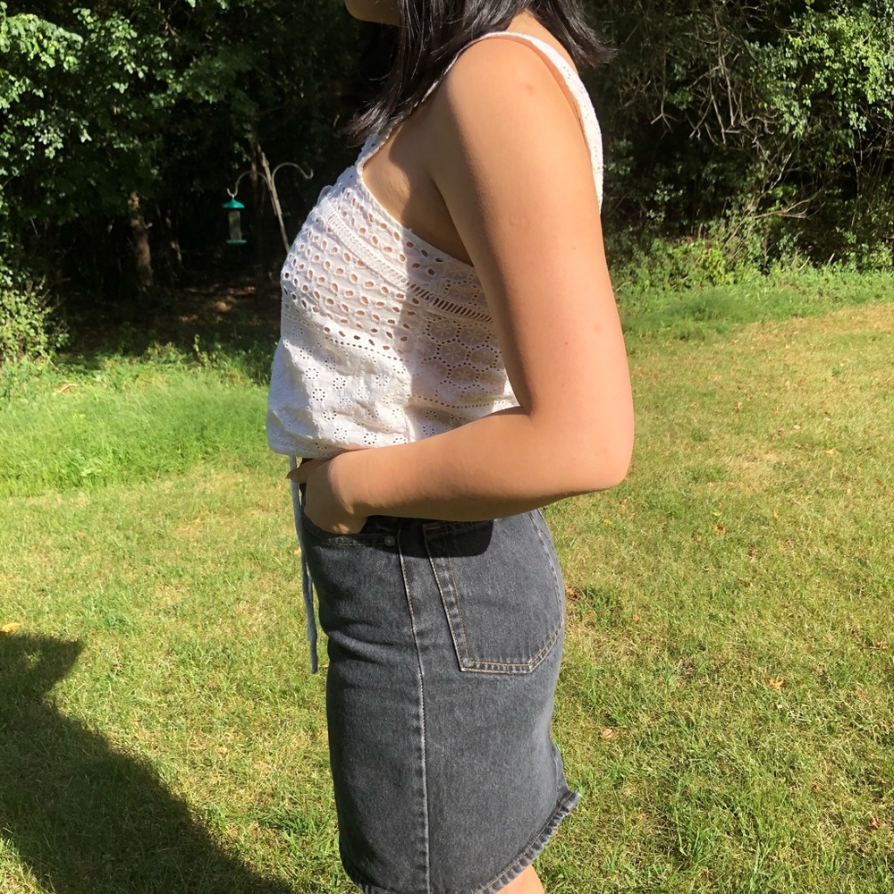 Cotton Summer square neck tank top